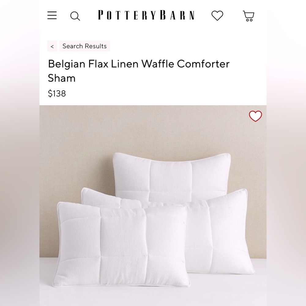 Pottery Barn Belgian Flax Linen Waffle Weave sham (2)